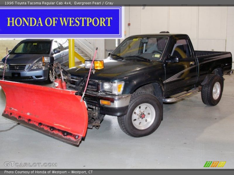 Evergreen Pearl / Gray 1996 Toyota Tacoma Regular Cab 4x4