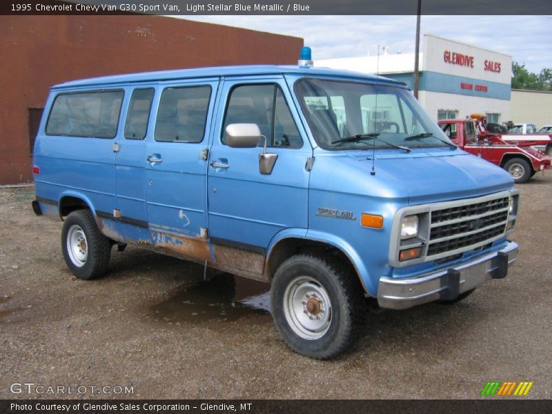 Light Stellar Blue Metallic / Blue 1995 Chevrolet Chevy Van G30 Sport Van