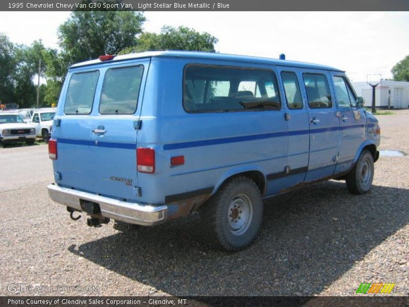 Light Stellar Blue Metallic / Blue 1995 Chevrolet Chevy Van G30 Sport Van