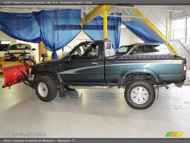 Evergreen Pearl / Gray 1996 Toyota Tacoma Regular Cab 4x4