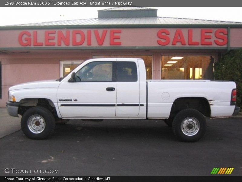 Bright White / Mist Gray 1999 Dodge Ram 2500 ST Extended Cab 4x4
