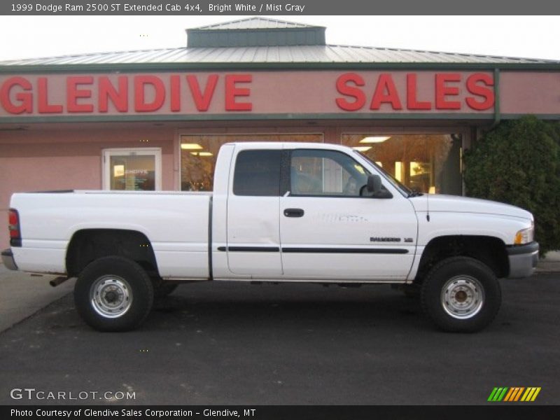 Bright White / Mist Gray 1999 Dodge Ram 2500 ST Extended Cab 4x4