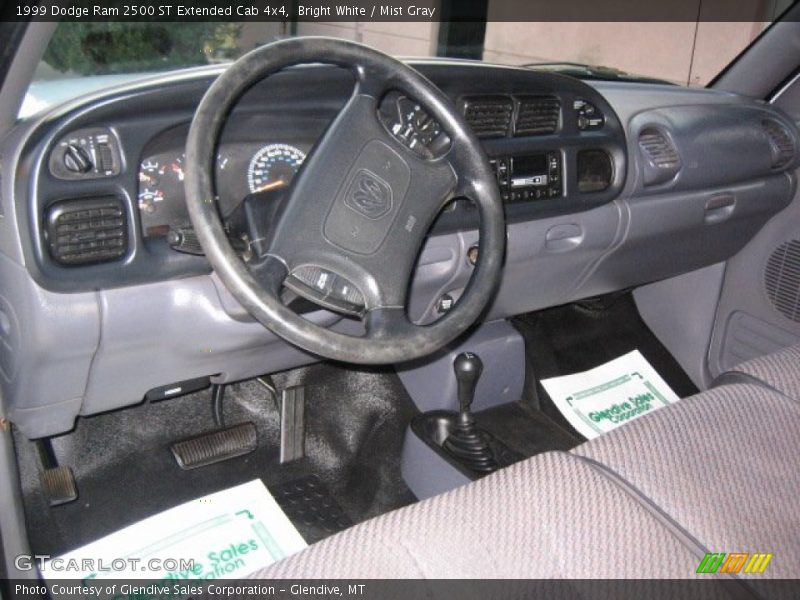 Bright White / Mist Gray 1999 Dodge Ram 2500 ST Extended Cab 4x4