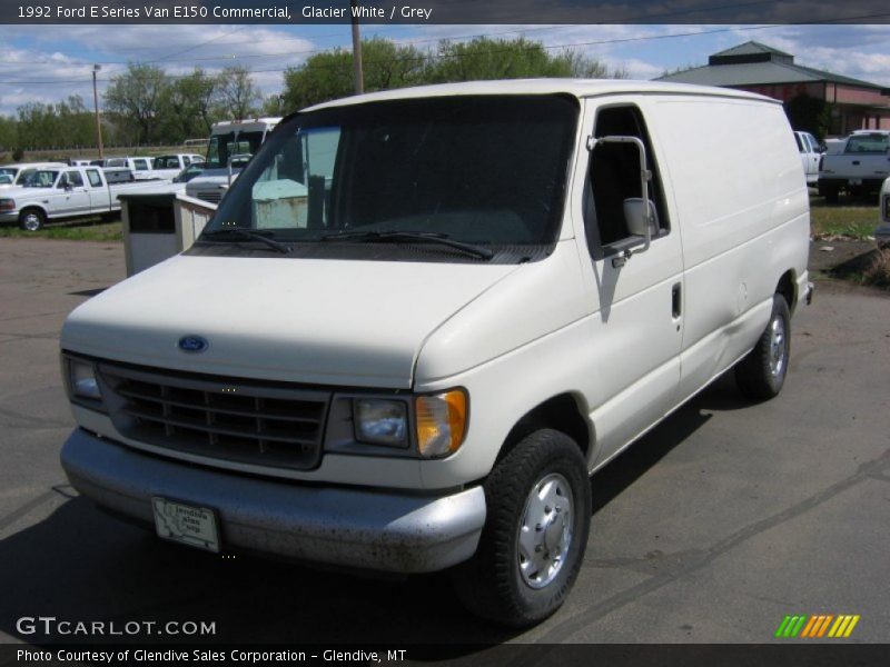 Glacier White / Grey 1992 Ford E Series Van E150 Commercial