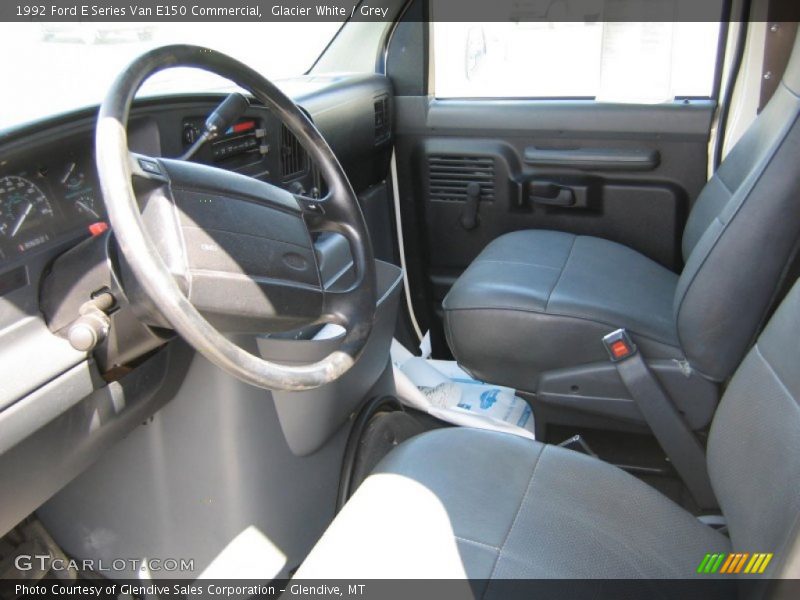 Glacier White / Grey 1992 Ford E Series Van E150 Commercial