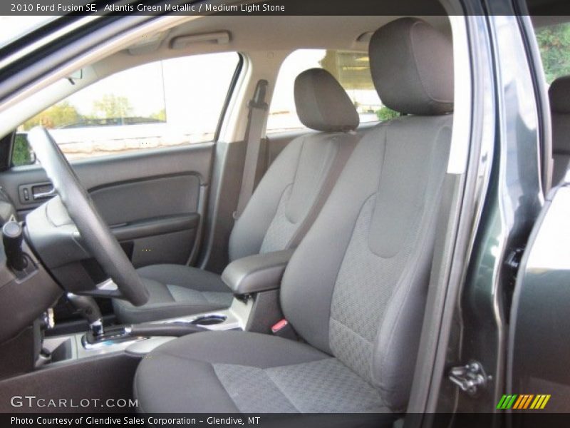 Atlantis Green Metallic / Medium Light Stone 2010 Ford Fusion SE