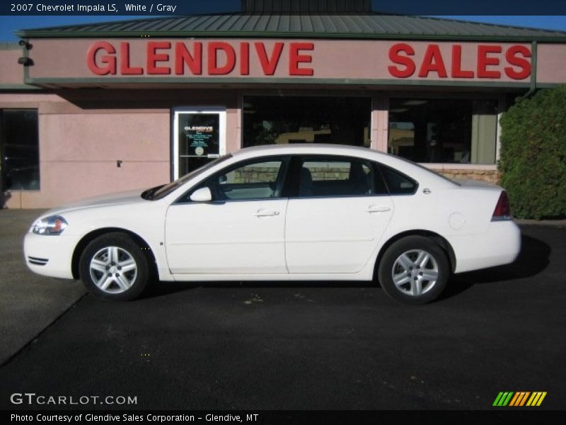 White / Gray 2007 Chevrolet Impala LS