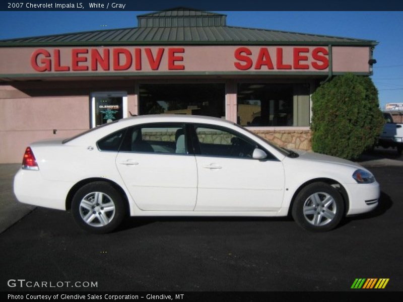 White / Gray 2007 Chevrolet Impala LS