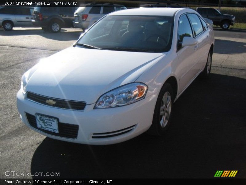 White / Gray 2007 Chevrolet Impala LS