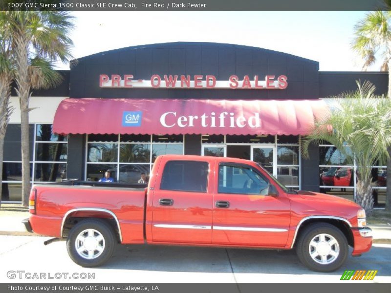 Fire Red / Dark Pewter 2007 GMC Sierra 1500 Classic SLE Crew Cab