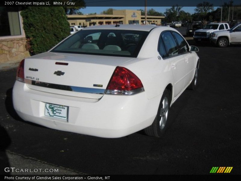 White / Gray 2007 Chevrolet Impala LS