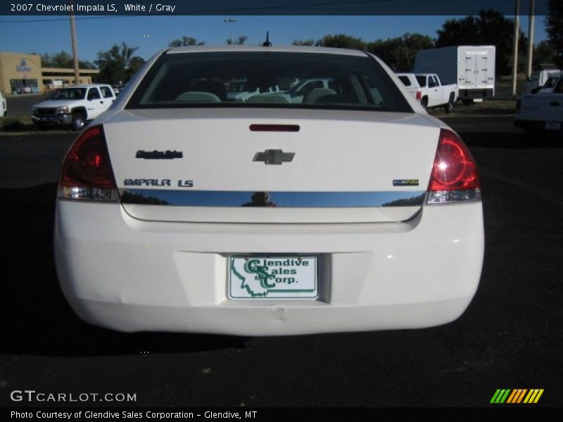 White / Gray 2007 Chevrolet Impala LS