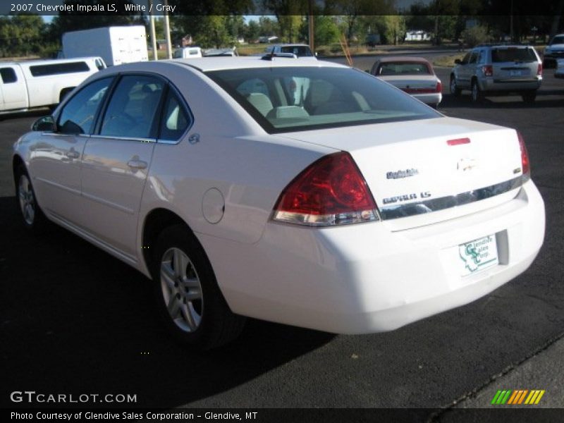 White / Gray 2007 Chevrolet Impala LS