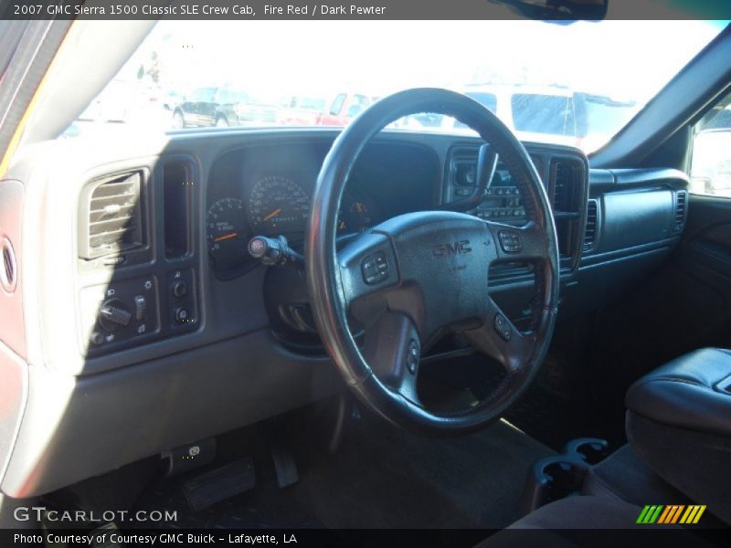 Fire Red / Dark Pewter 2007 GMC Sierra 1500 Classic SLE Crew Cab