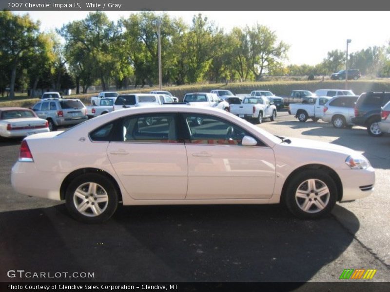 White / Gray 2007 Chevrolet Impala LS