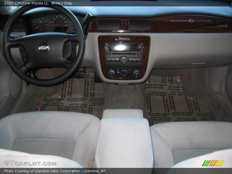 White / Gray 2007 Chevrolet Impala LS