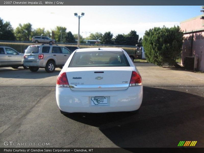 White / Gray 2007 Chevrolet Impala LS