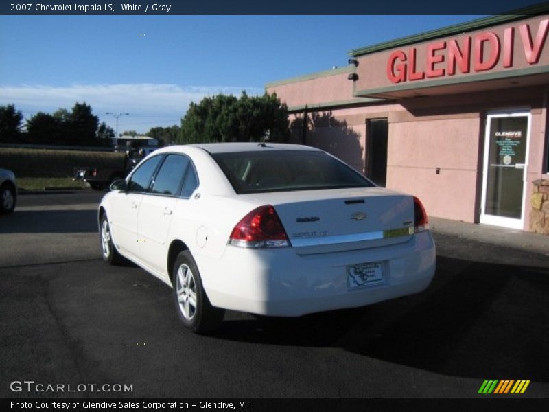 White / Gray 2007 Chevrolet Impala LS