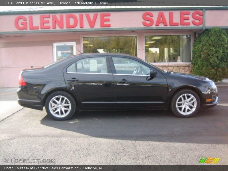 Tuxedo Black Metallic / Camel 2010 Ford Fusion SEL V6 AWD