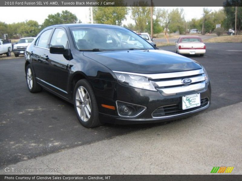 Tuxedo Black Metallic / Camel 2010 Ford Fusion SEL V6 AWD