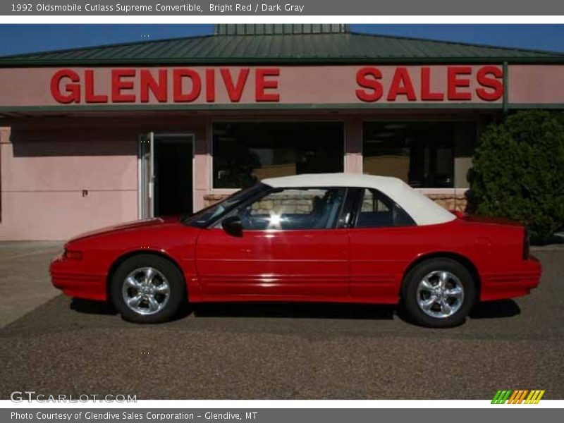Bright Red / Dark Gray 1992 Oldsmobile Cutlass Supreme Convertible