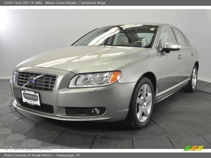 Willow Green Metallic / Sandstone Beige 2008 Volvo S80 T6 AWD