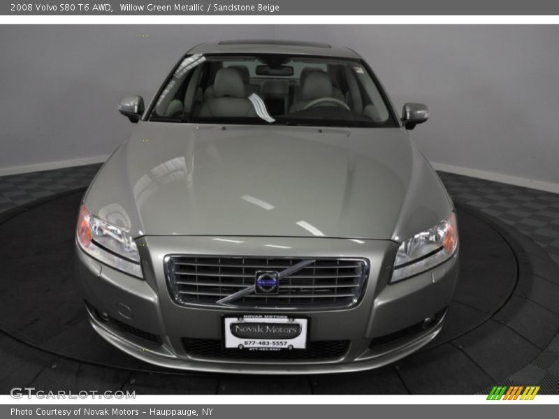 Willow Green Metallic / Sandstone Beige 2008 Volvo S80 T6 AWD