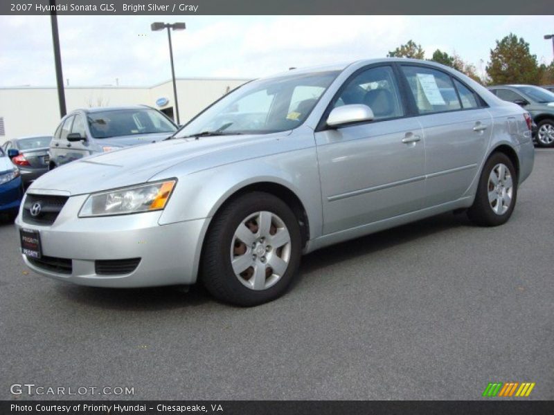Bright Silver / Gray 2007 Hyundai Sonata GLS