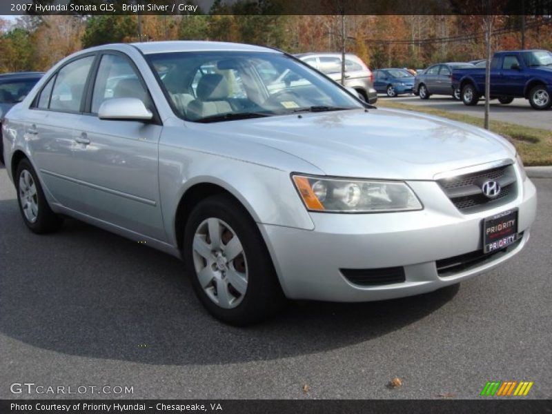 Bright Silver / Gray 2007 Hyundai Sonata GLS