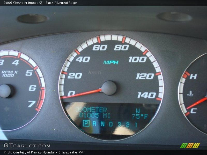 Black / Neutral Beige 2006 Chevrolet Impala SS