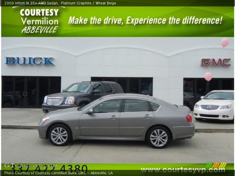 Platinum Graphite / Wheat Beige 2009 Infiniti M 35x AWD Sedan