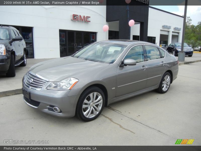 Platinum Graphite / Wheat Beige 2009 Infiniti M 35x AWD Sedan