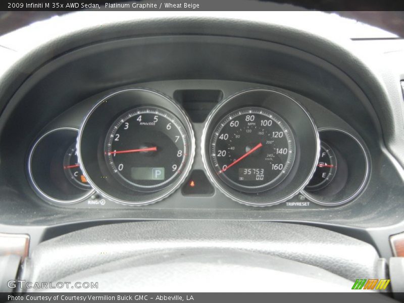 Platinum Graphite / Wheat Beige 2009 Infiniti M 35x AWD Sedan