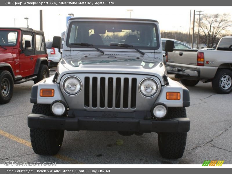 Silverstone Metallic / Agate Black 2002 Jeep Wrangler Sport 4x4