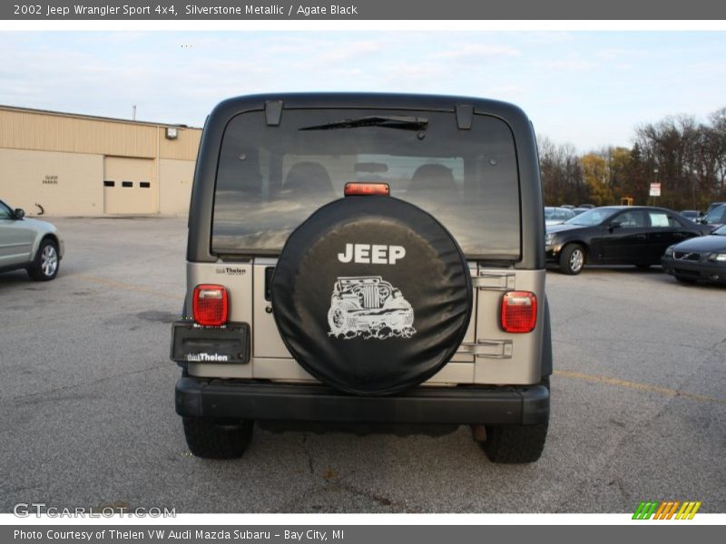 Silverstone Metallic / Agate Black 2002 Jeep Wrangler Sport 4x4