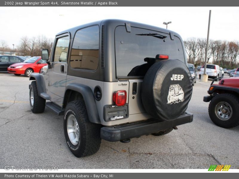 Silverstone Metallic / Agate Black 2002 Jeep Wrangler Sport 4x4