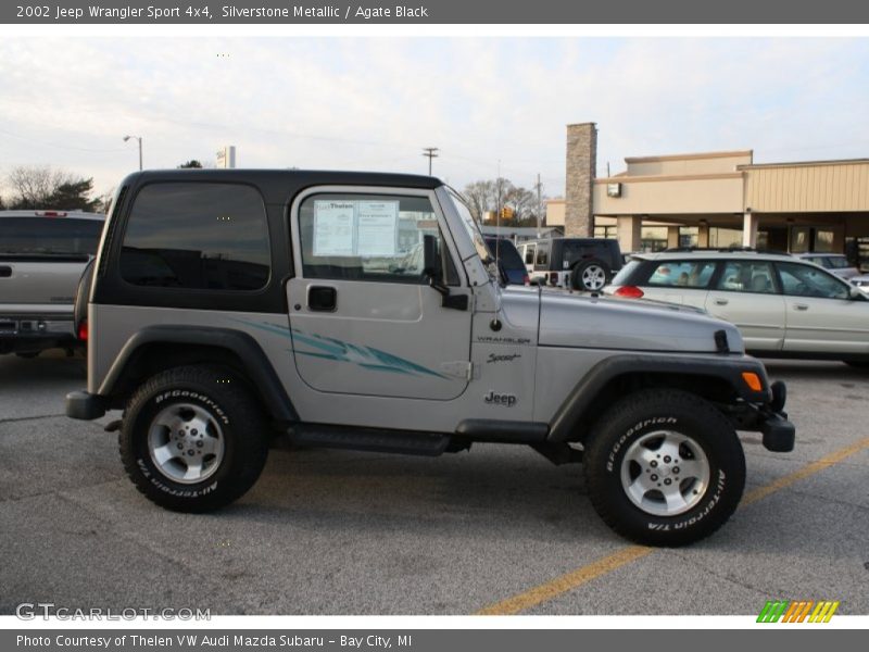 Silverstone Metallic / Agate Black 2002 Jeep Wrangler Sport 4x4