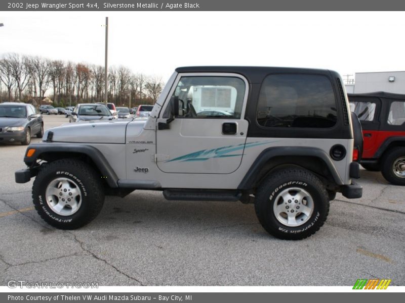 Silverstone Metallic / Agate Black 2002 Jeep Wrangler Sport 4x4