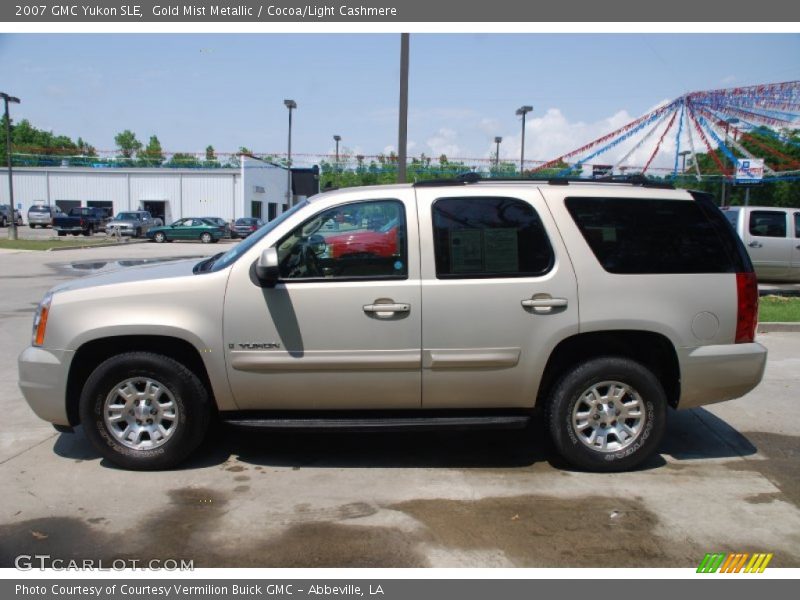 Gold Mist Metallic / Cocoa/Light Cashmere 2007 GMC Yukon SLE