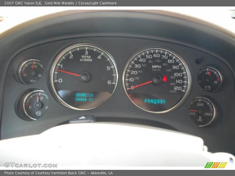 Gold Mist Metallic / Cocoa/Light Cashmere 2007 GMC Yukon SLE