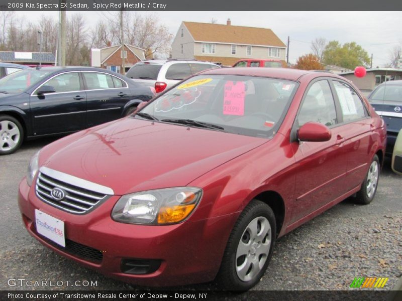 Spicy Red Metallic / Gray 2009 Kia Spectra EX Sedan