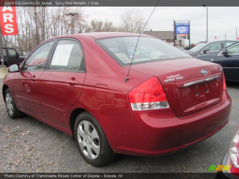 Spicy Red Metallic / Gray 2009 Kia Spectra EX Sedan