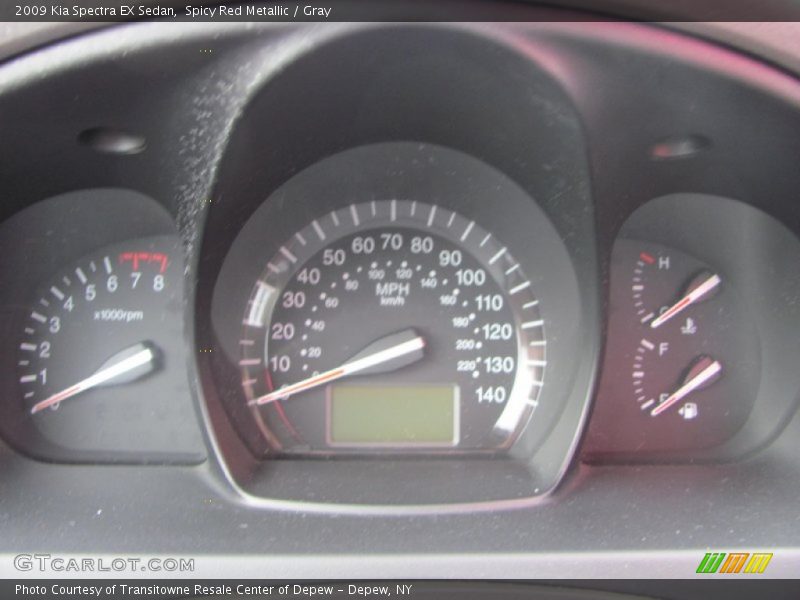 Spicy Red Metallic / Gray 2009 Kia Spectra EX Sedan