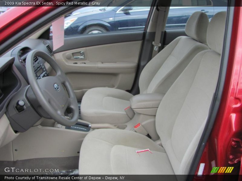 Spicy Red Metallic / Gray 2009 Kia Spectra EX Sedan