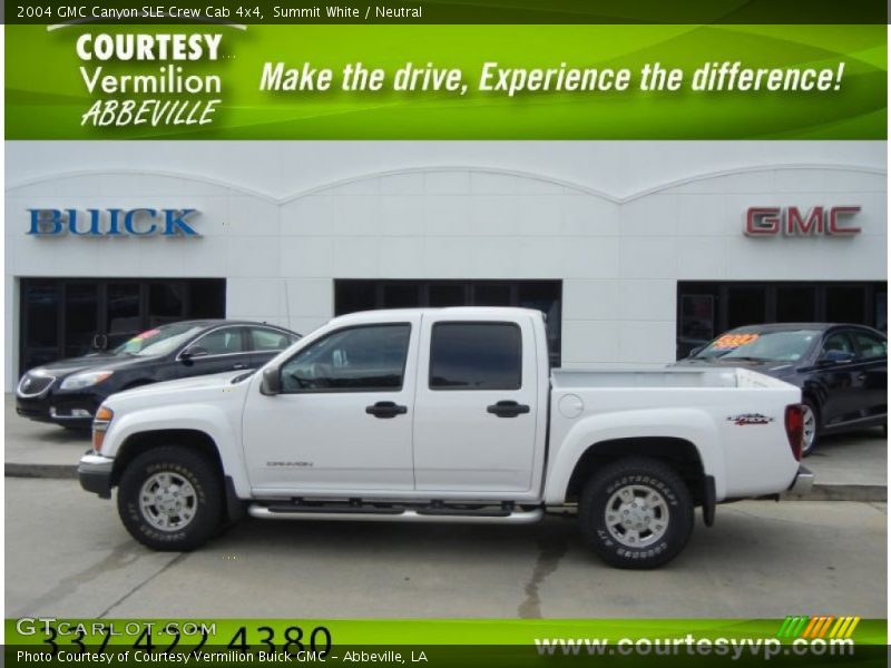 Summit White / Neutral 2004 GMC Canyon SLE Crew Cab 4x4