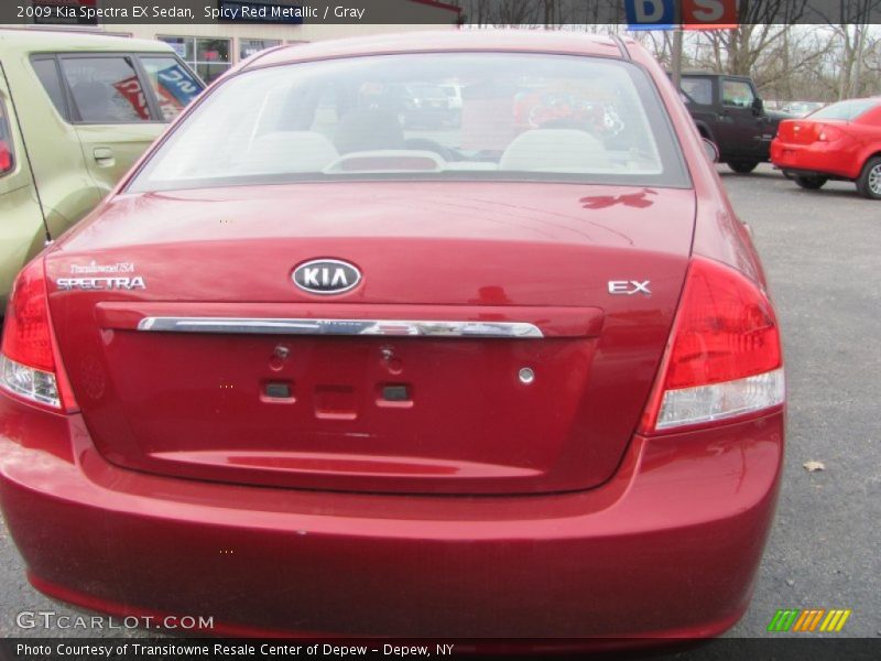 Spicy Red Metallic / Gray 2009 Kia Spectra EX Sedan
