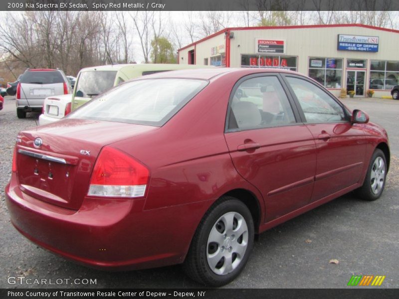 Spicy Red Metallic / Gray 2009 Kia Spectra EX Sedan