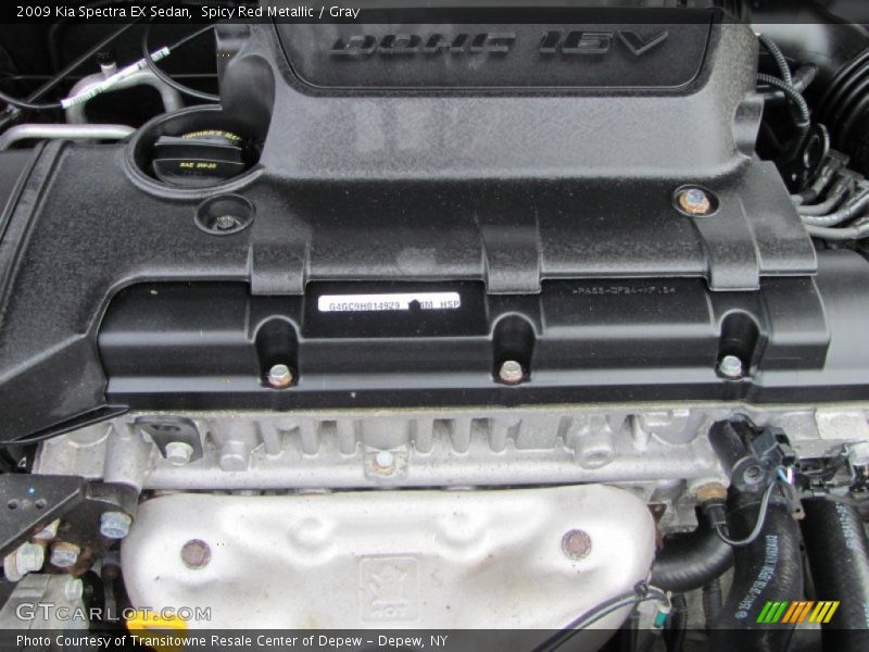 Spicy Red Metallic / Gray 2009 Kia Spectra EX Sedan