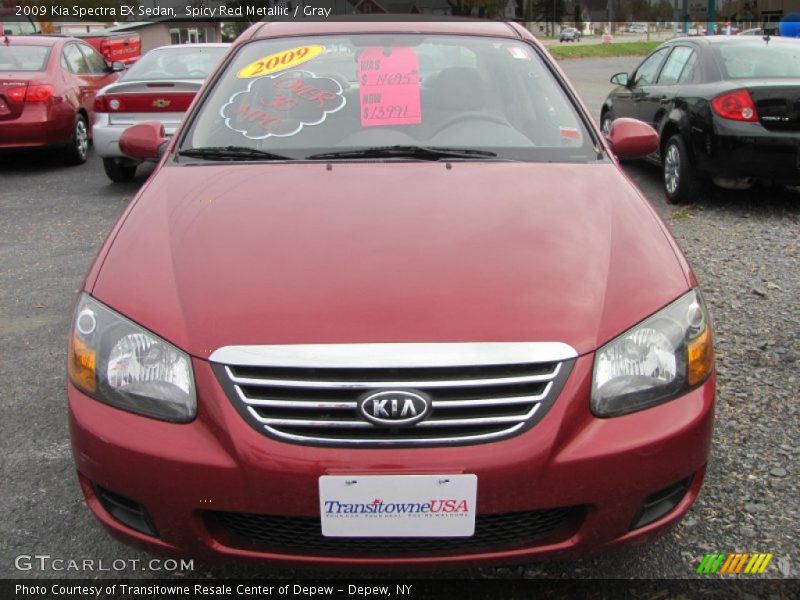 Spicy Red Metallic / Gray 2009 Kia Spectra EX Sedan