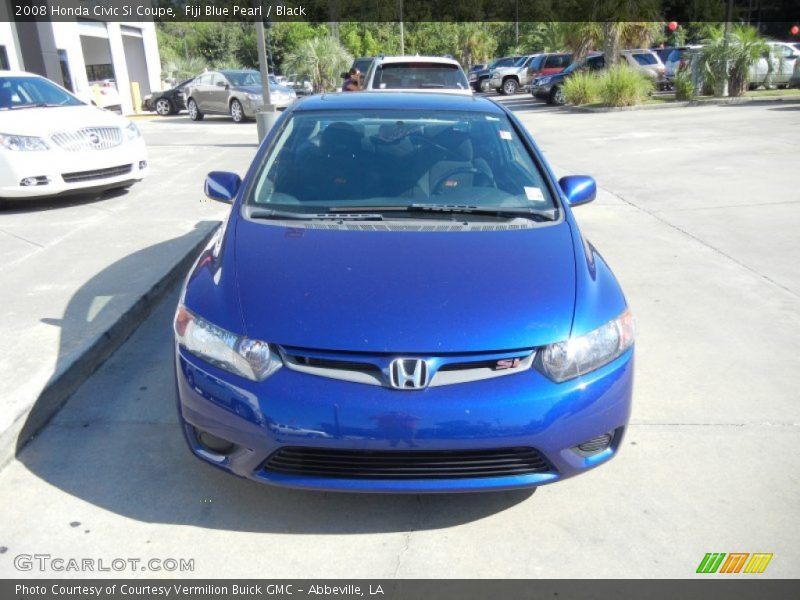 Fiji Blue Pearl / Black 2008 Honda Civic Si Coupe